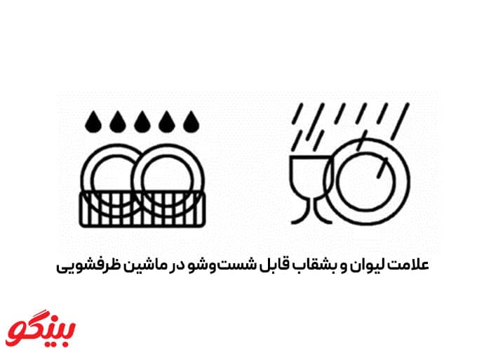 معنی علامت بشقاب و بارش آب