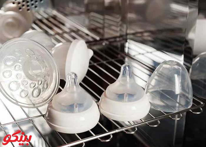 ضدعفونی شیشه شیر با ماشین ظرفشویی